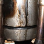 oude reparatie met een slijptol!